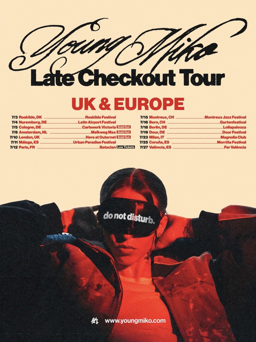 capitolmusic's tweet photo. Late Checkout Tour UK &amp; Europe <3 @itsyoungmiko https://t.co/AE57H6UPKM