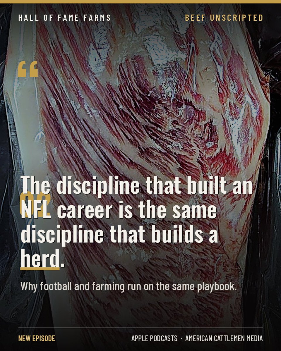 joethomas73's tweet photo. Everybody asked what I'd do after football like they were worried I was going to get bored! LOL

Answer: raise the best beef in America!!

I went on Beef Unscripted with Gale McKinney to talk Wagyu, life after the NFL, and why every animal on my farm gets treated like a pro athlete. 🎙️🐂
Listen 👇
 https://t.co/e4p4moFNWl