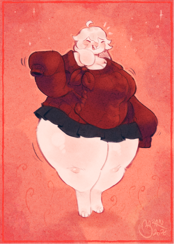 baranarts's tweet photo. big bouny sweater! sketch comm https://t.co/DJqmt2baXX
