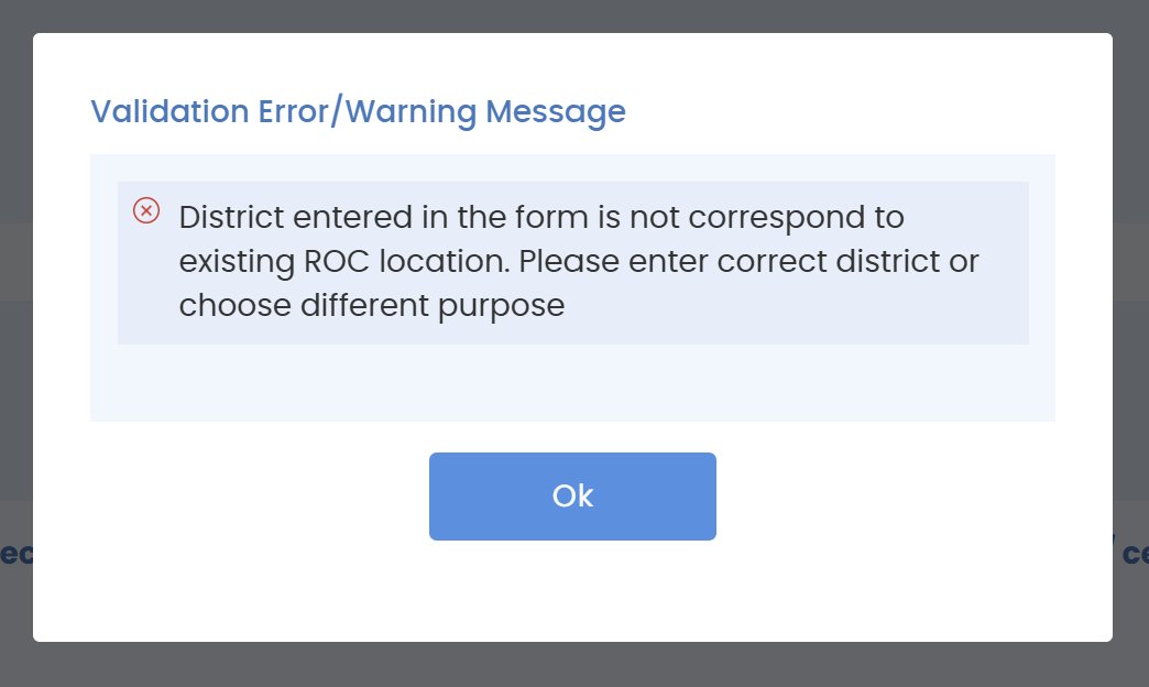 fca_arvind's tweet photo. @MCA21India trying to file INC-22 as post incorporation compliance. Facing error w.r.t. District vs ROC location. MCA complaint ID is "Ticket FO_202606302616327" https://t.co/yMvKN6CU6G