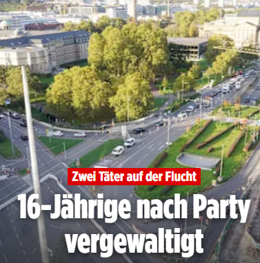 123Koko_'s tweet photo. Ein 16-jähriges Mädchen wurde in Stuttgart auf dem Heimweg von 2 Dunkelhäutigen verfolgt, verprügelt, in eine öffentliche Toilettenanlage gezerrt und vergewaltigt. 
Das Mädchen wurde dabei schwer verletzt. 

Täter 1: etwa 25 bis 30 Jahre alt, 1,80 bis 1,90 Meter groß, dunkle Hautfarbe, dunkle lockige Haare, Bart, weißes T-Shirt und lange Jeans.

Täter 2: etwa 25 bis 30 Jahre alt, rund 1,70 Meter groß, dunkle Hautfarbe, dunkle Haare, schlanke Figur, tätowierte Wade, Gucci-Kappe, blaues T-Shirt und kurze Jeans.