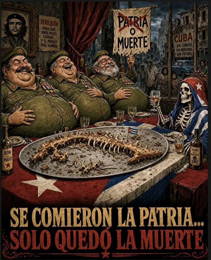 CubanxSOSCuba's tweet photo. @mandyrdguez @DeZurdaTeam_ @100_fidelista @DayliAlmeida @KevelPerez @roberticopp @cafemartiano @IzquierdaUnida @lara_soldado @Latido_Izquierd @Anibal26473463 @LiaVeronas Y pa pasar hambre, apagones, mosquitos, carencia de transporte, hacer colas, ver la basura amontonarse, morirse en hospitales sin medicamentos y para ver a los dirigentes mandar a sus hijos a vivir afuera del Cuba! Nacidos para ser Carneros! https://t.co/iDRAsdDrmD