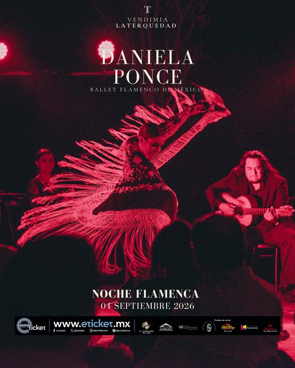 eticket's tweet photo. Una velada donde el vino se encuentra con el flamenco y la buena compañía 💃

Celebra la esencia de la Vendimia en una noche llena de sabor, tradición y momentos inolvidables 🍷

📍Querétaro

Boletos en https://t.co/QKBSVlgo6J https://t.co/9WF08WmK5Z