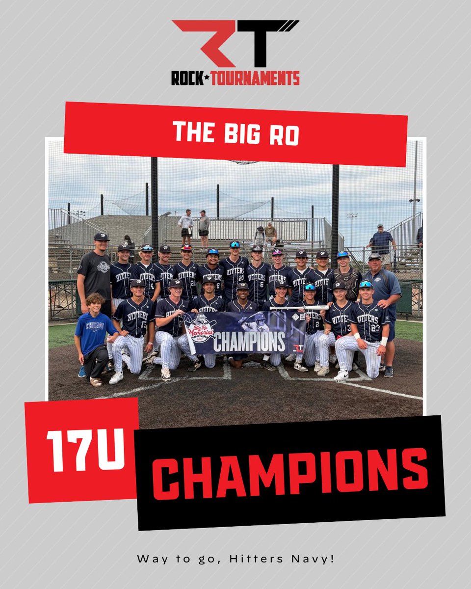 RockTournaments's tweet photo. 🥇 CHAMPIONS 🥇
Congratulations to our Big Ro Champions from the @TheRockComplex this weekend!
15U - @stiksacademy
16U - @GRBNorthstar - Navy
17U - @hittersbaseba11 - Navy
#rocktournaments #playlikeitssunday #prepbaseball https://t.co/0uEWq0IzyU