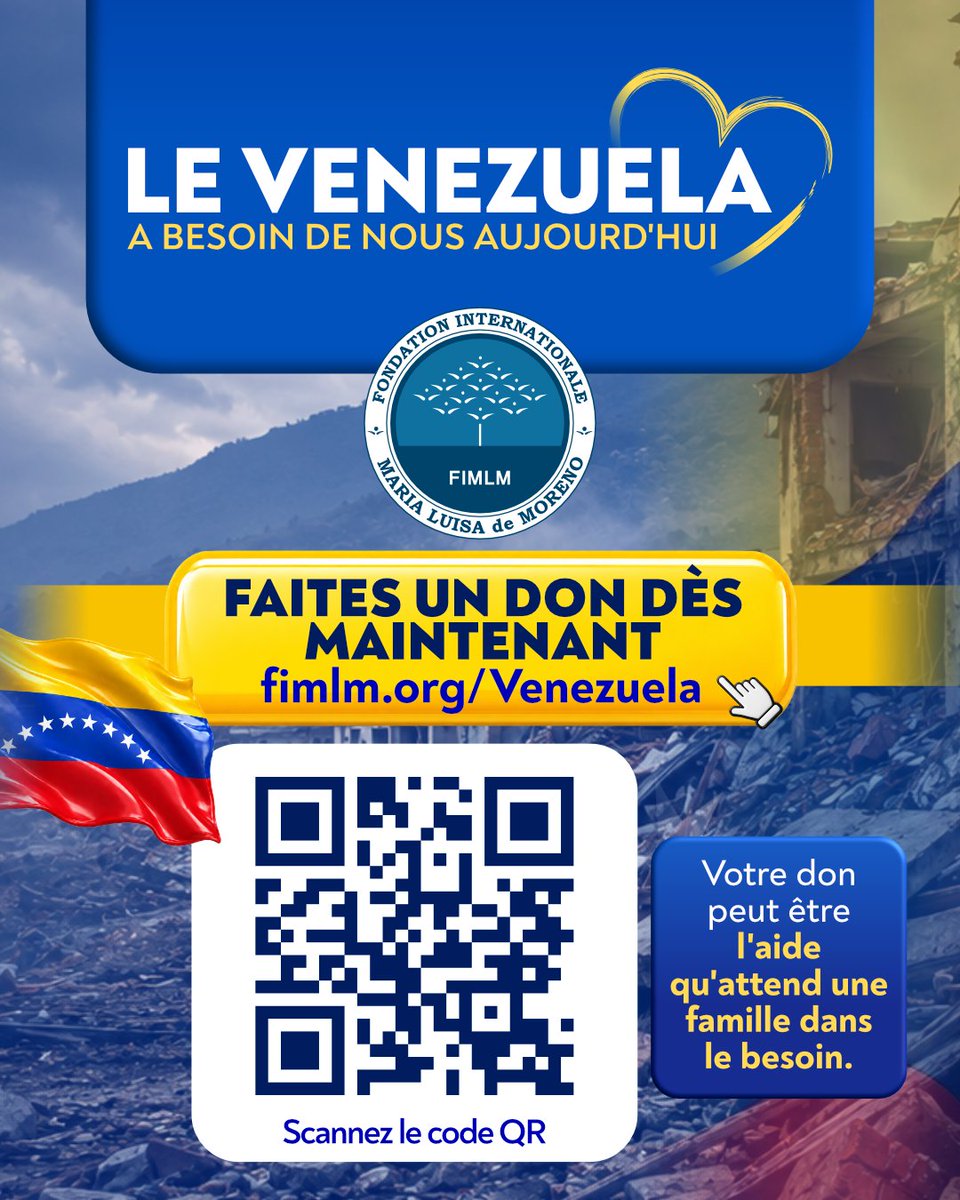 FIMLM's tweet photo. #VenezuelaNosNecesita 🇻🇪 | Tu donación puede ser la ayuda que una familia está esperando.

DONA AHORA 👉 https://t.co/rX3BX1Ui1q

⚠️Comparte esta publicación en idiomas.🌎 https://t.co/tonSu6ZeIM