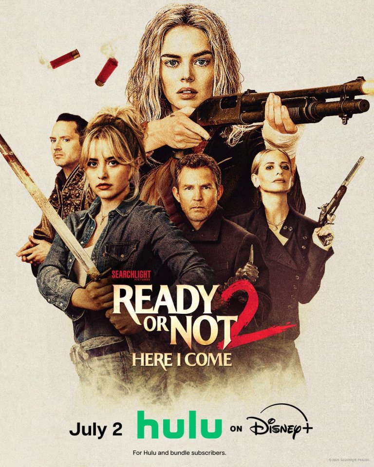 SandymoonDCS's tweet photo. READY OR NOT 2: HERE I COME, protagonizada por Samara Weaving, Kathryn Newton, Sarah Michelle Gellar, Shawn Hatosy, Néstor Carbonell, David Cronenberg y Elijah Wood. 2 julio en Disney Plus #terror #survival #sandymoon ya la vi y es una película satanista palomera llena de sangre https://t.co/0uSmHZwH0M