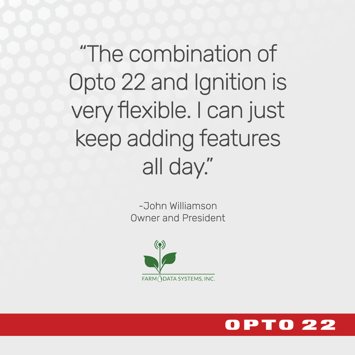 opto22's tweet photo. #CaseStudy: Farm Data Systems and Azcal Management Reduce Pump Management Time by up to 90% - Learn how cost-effective automation and internet of things technologies save time and yield better control: https://t.co/CsJMbPLlAW #Ignition #groovEPIC #groovRIO https://t.co/o9UeJCW56y