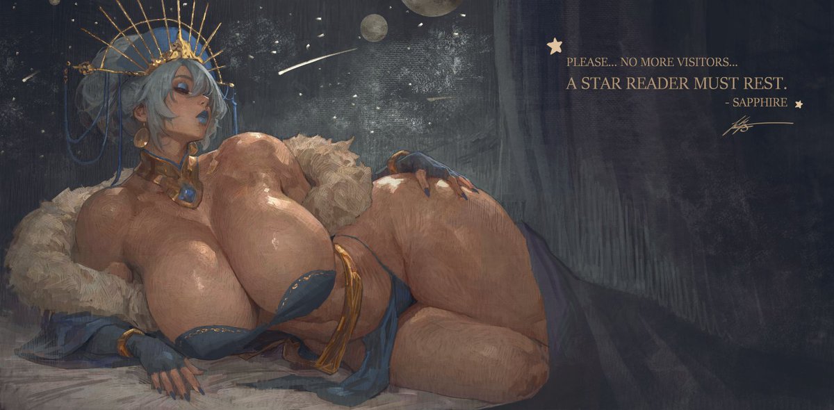 ickpot's tweet photo. Good morning &amp; good night 💤

Sapphire isn't an ice queen, she's just sleepy all the time. 😪 A star reader needs her ̶b̶e̶a̶u̶t̶y̶ ̶s̶l̶e̶e̶p̶  meditation. ⭐ https://t.co/E4Lp0Ow5na
