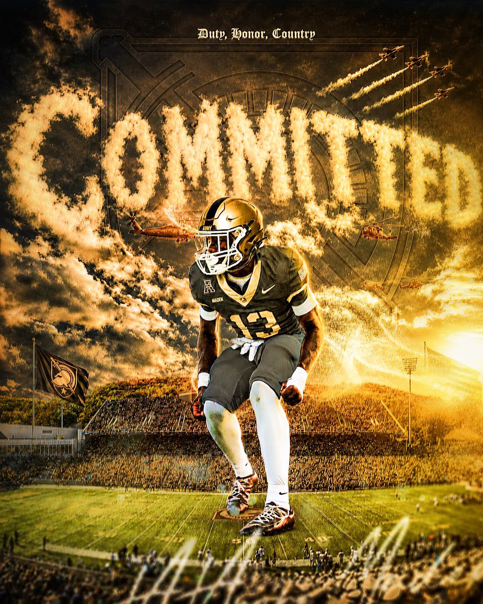 aaron_madeh7's tweet photo. I am Blessed and excited to announce my commitment to continue my academic and athletic career at @ArmyWP_Football! Thank you to my Family, coaches, and everyone who supported me along the way! #committed @coach_U @CoachJohnLoose @CoachPrince7 @goblackknights @OHara_Football https://t.co/TVVLYxE3th