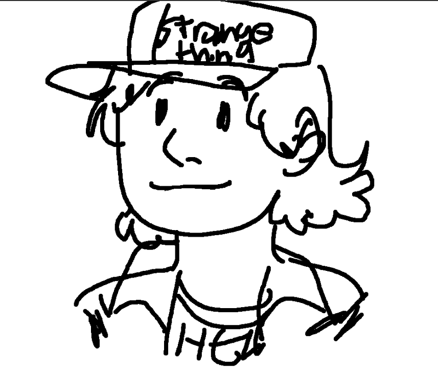 TurkeyUnhinged's tweet photo. got bored and doodled Dustin with a mouse in ms paint https://t.co/rui1XK0uP4