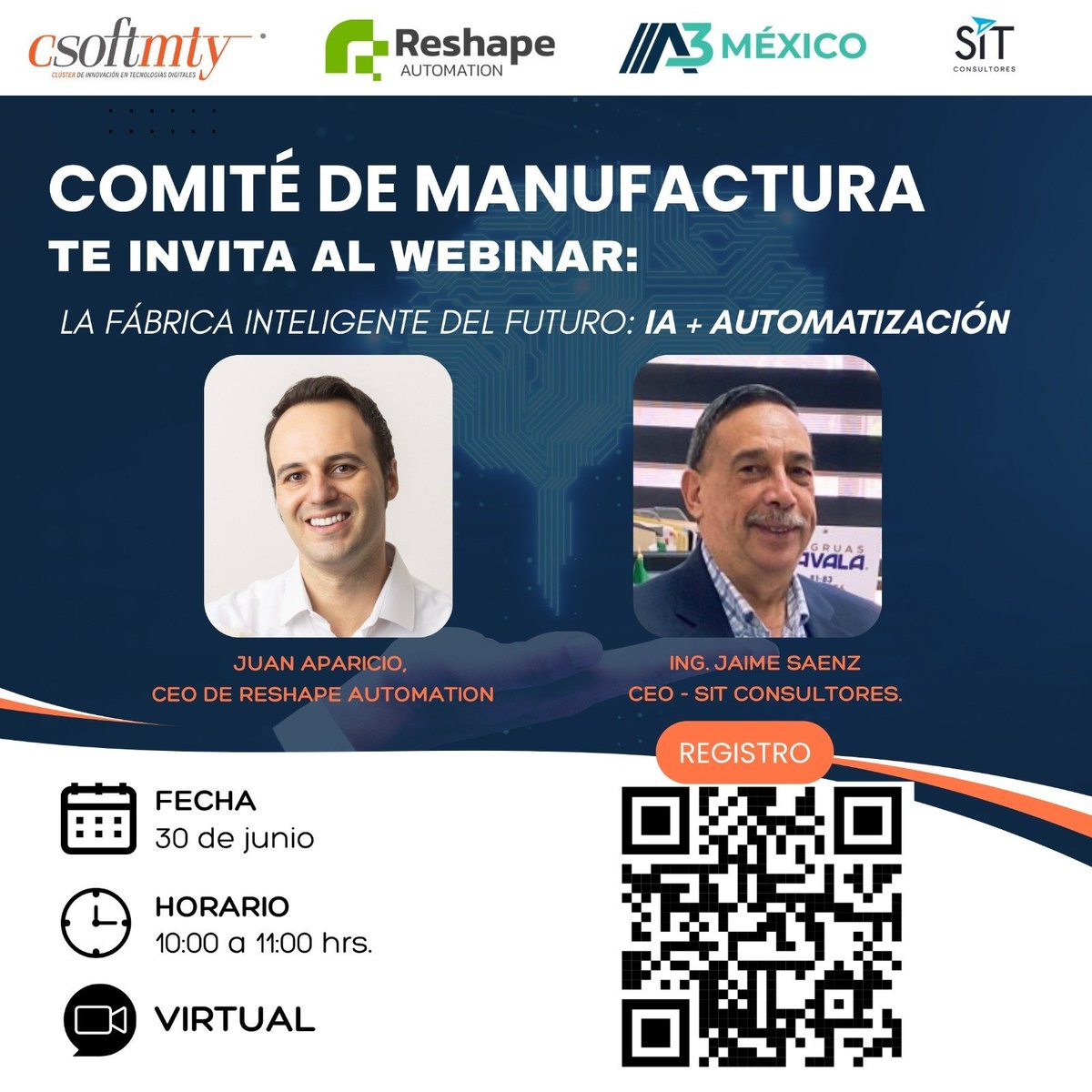 Csoftmty's tweet photo. 🏭🤖 Descubre casos de aplicación, tendencias tecnológicas y estrategias para impulsar la transformación digital de tu operación.
Mañana 30 de junio, a las 10:00 a.m.
📌 Registro:
https://t.co/azVM3JiJWL
#WebinarGratis #Manufactura #Tecnología @SitConsultores #Csoftmty https://t.co/zVb3JaoWcC