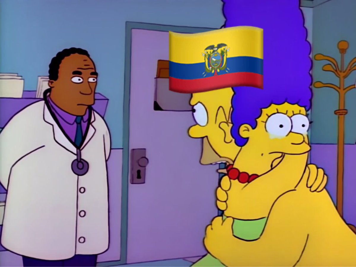 SoySimpsonito's tweet photo. – Ecuador, puede pasar por 5 etapas: La primera es negar.
– ¡No, porque el Estadio Azteca no pesa!
– Ira.
– ¡Ya verás, Méchico!
– Temor.
– ¿Y si el arbitraje les favorece?
– Súplicas.
– Por favor, denme entradas para el partido. Las pagaré muy bien.
– Y finalmente, aceptación.
– Ah, de todos modos me iban a eliminar 🤷🏻‍♂️