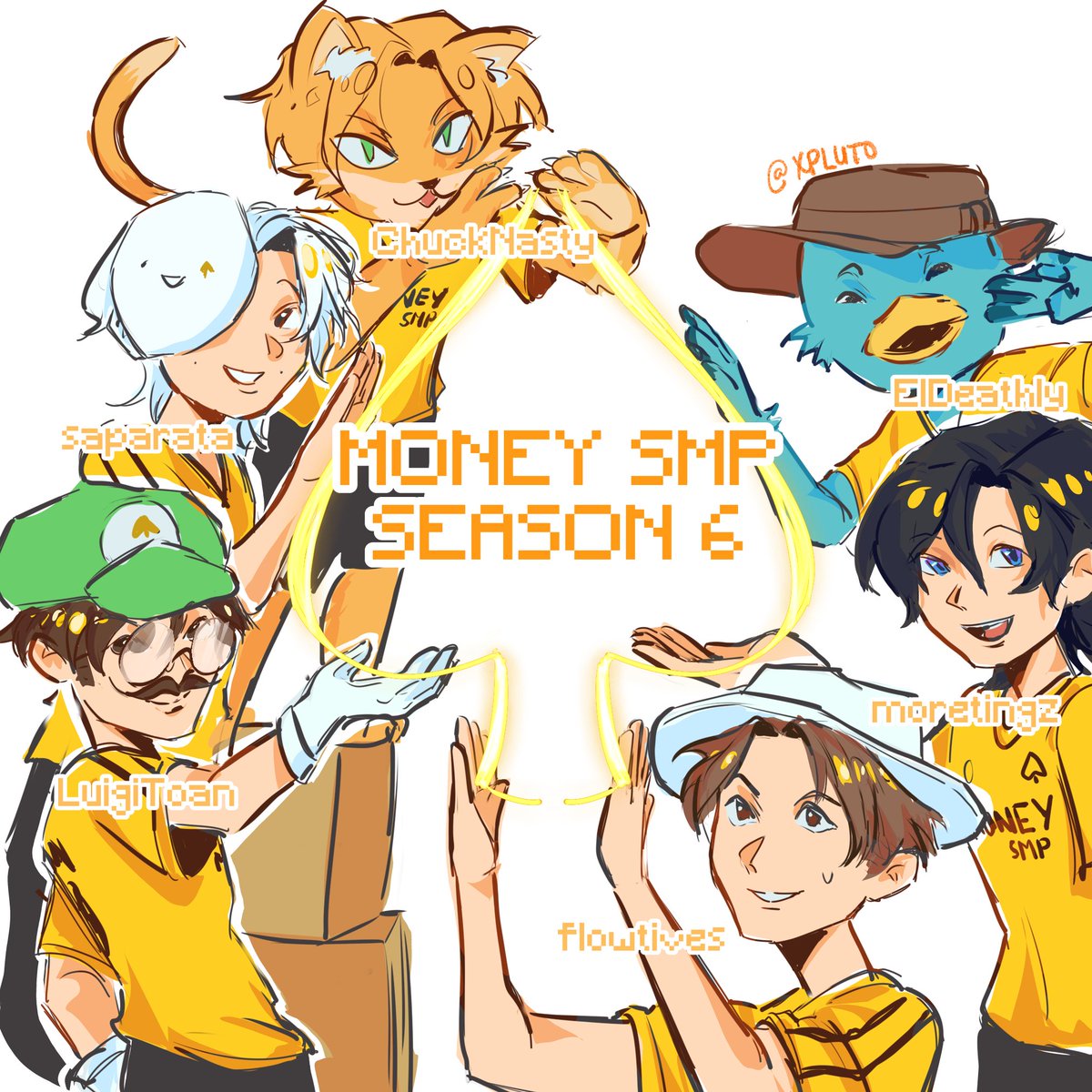 HomerSchlock's tweet photo. YELLOW SPADES #MoneySmpS6 #Fanart #TeamFlowtives https://t.co/PnG6eYMzyq