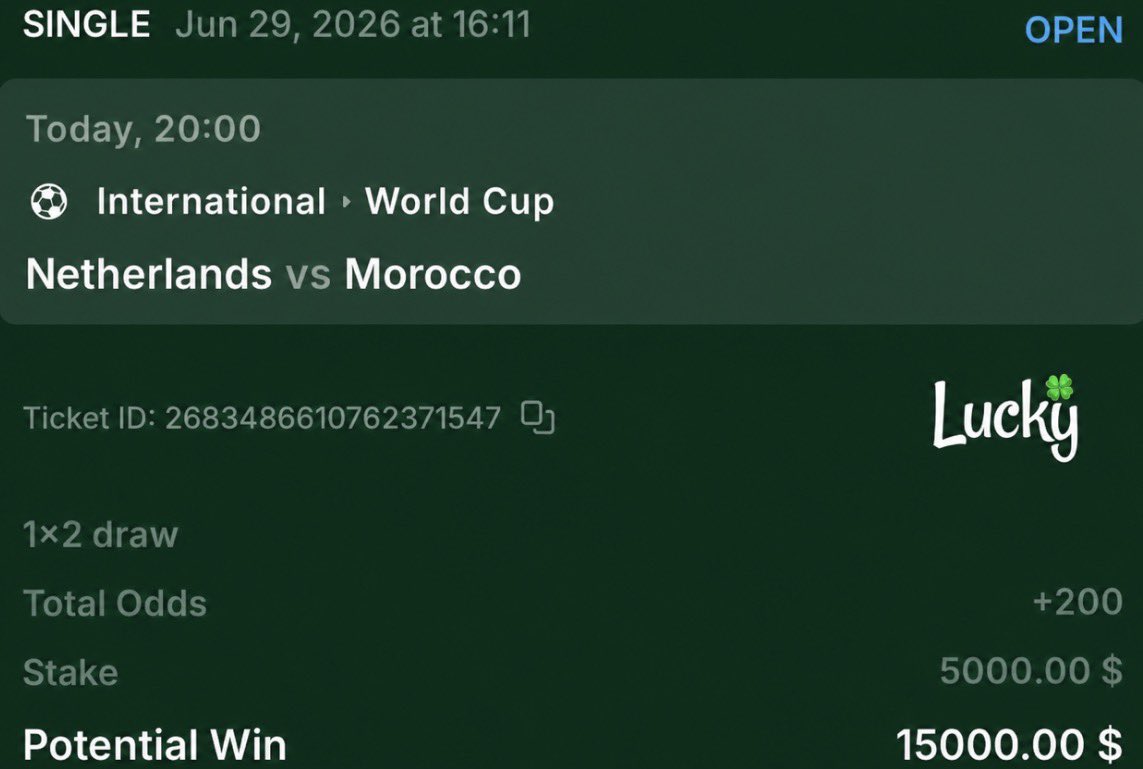 vvsosa's tweet photo. a lucky fun user called ‘defaultjones’ has put 5k on the Netherlands and Morocco to draw today ! https://t.co/5PVK9pfngd