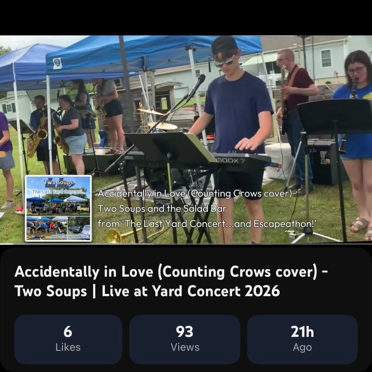 janzlife's tweet photo. The catalog is about to surpass 20 hours with the upcoming release “The Last Yard Concert…and Escapeathon!”, 10 live tracks documenting the fifth annual and what-may-be final Yard Concert by Two Soups! Out July 10th: hear the first single now on YouTube. https://t.co/hc7VR3qI4f