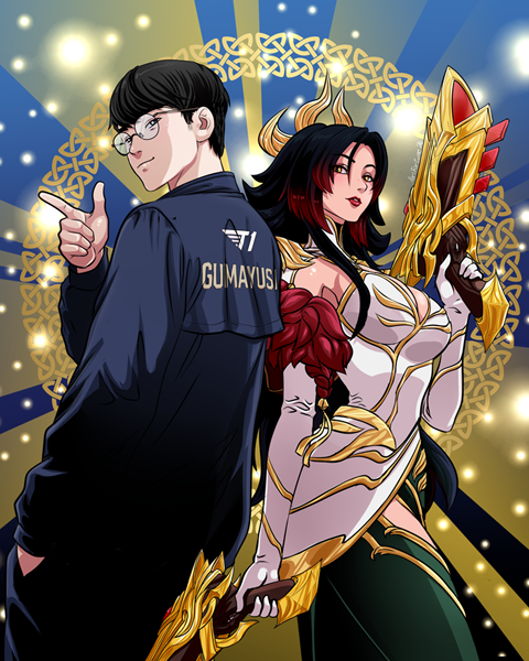 LadyFortune5's tweet photo. Thanks Gumayusi, you got a new fan here! Thanks for giving us a proper Miss Fortune skin with even amazing lines (or lines at all anyway). #LeagueofLegends #MSI https://t.co/ItcOkwzan3