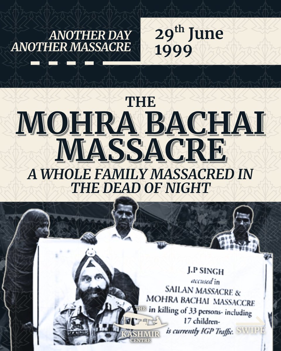 KashmirCentre's tweet photo. 29TH JUNE 1999

MOHRA BACHAI MASSACRE

Indian occupied #Kashmir

🧵 1/4

c.c. @M_A_Thakur @JFKIIA @UNHumanRights @UN @OIC_OCI https://t.co/nVBITKbOBv