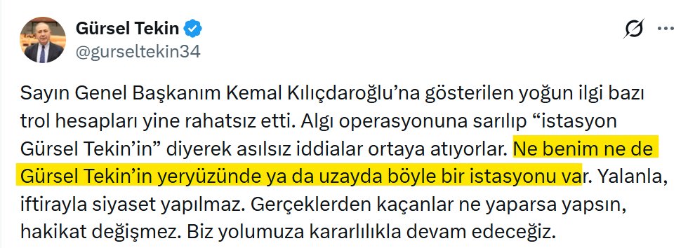 klarkkent_'s tweet photo. Daha kendi tweet'lerini kendi hesaplarından atmayı bile beceremiyorlar.

"Ne benim ne de Gürsel Tekin'in" demiş.  Sen kimsin? Yeliz Adeley mi?

 İktidarla takıla takıla "Yeliz" taktiğini de uygulamaya geçirmişler. https://t.co/QIhYuzE5KE