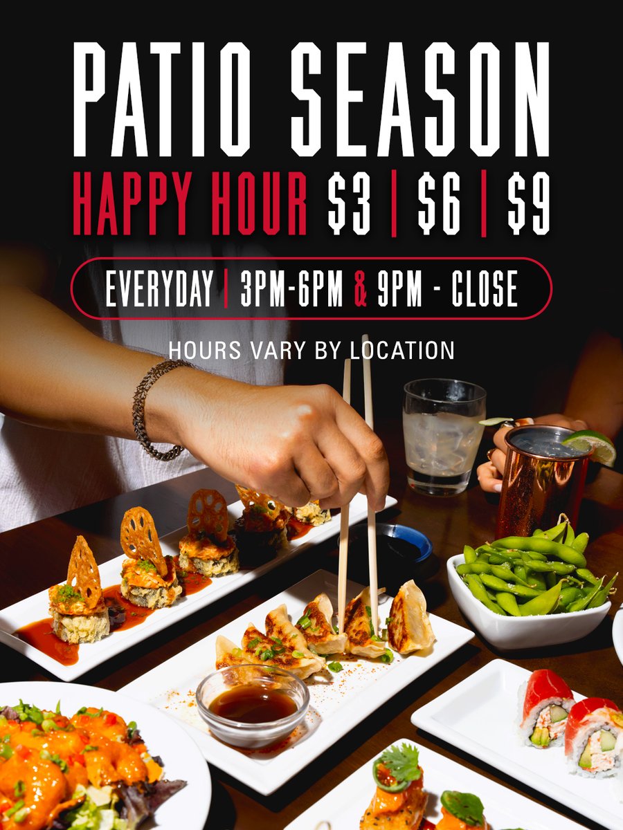 RAsushi's tweet photo. Happy hour hits different on the patio 🍹 

Make your reservation today. https://t.co/SlnXG8qODs