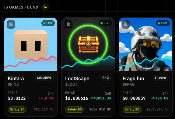 LootScapeArena's tweet photo. Thank you @savepointsol for featuring us in the trending  games next to @PlayKintara and @fragsonSOL ! https://t.co/jEumNum47T