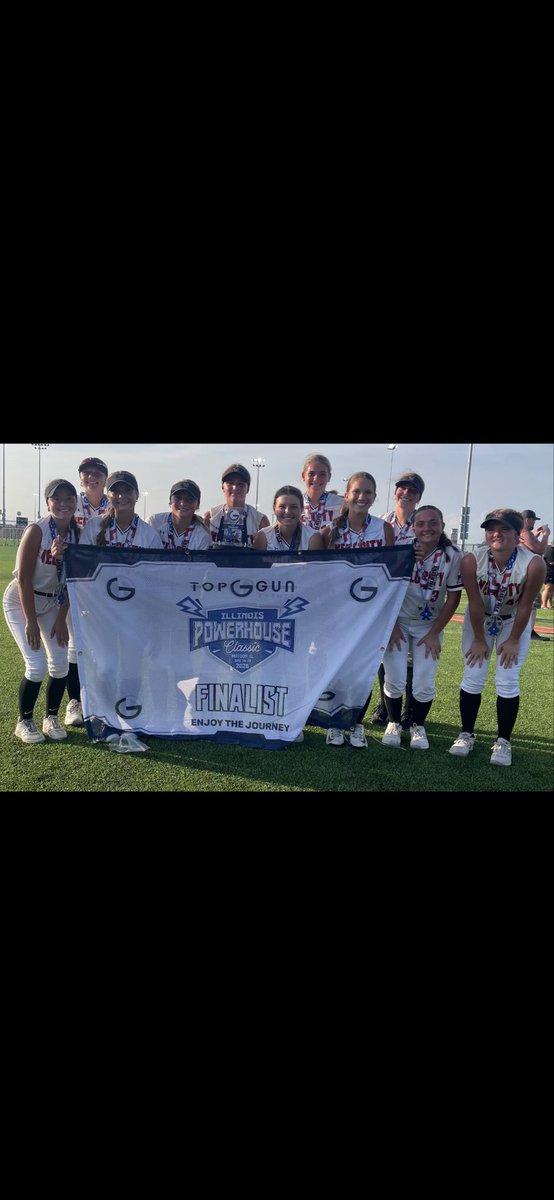 CaylorHoeppner's tweet photo. My teammates and I had a great weekend at the Top Gun Illinois Powerhouse Classic! 
Super proud of this team, we battled against the very hot conditions.
We went 6-1 overall.
12-19 AB
AVG: .632
OBP: .682
OPS:  1.313 https://t.co/1Sdf5Y5eHK