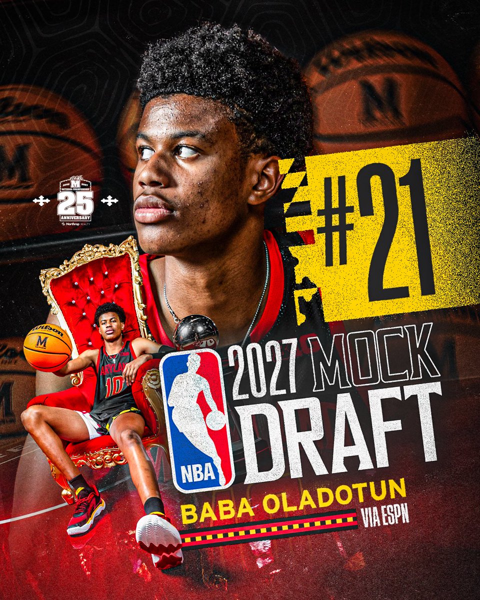 TerrapinHoops's tweet photo. Making early noise 📈🐢

@babaoladotun_ lands at No. 21 on ESPN’s early 2027 NBA Draft Big Board. https://t.co/4ZkPbznTab
