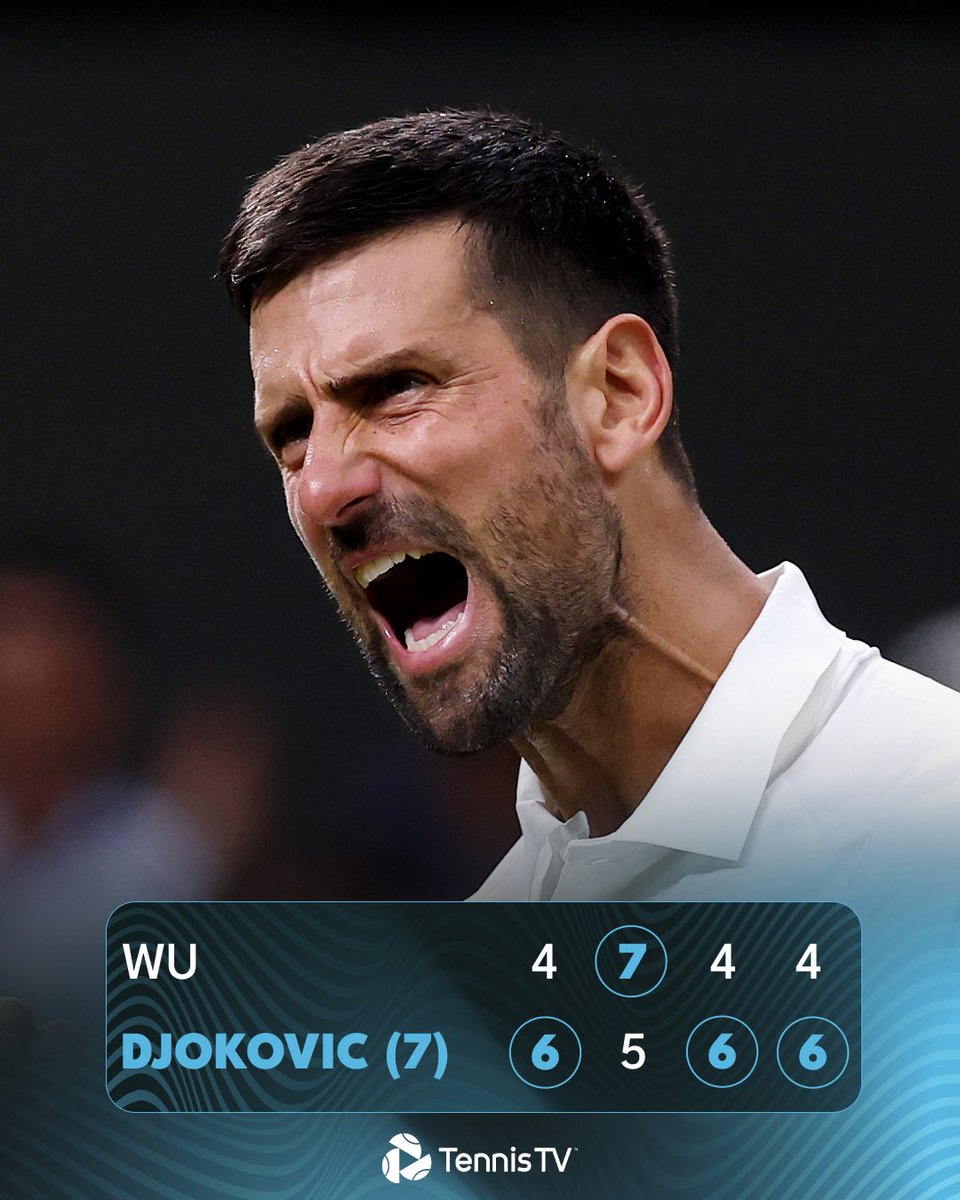 TennisTV's tweet photo. Are you not entertained? 😤

@DjokerNole #Wimbledon https://t.co/L8BMOQFLKw