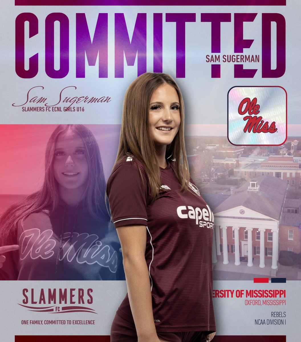 slammersfc's tweet photo. COMMIT! 🎓⚽ Congratulations to Sam Sugerman from our Slammers FC ECNL Girls U16 team, who has committed to Ole Miss. We are proud of you!!
#slammersfc #slamfam #sfccommits #hottytoddy https://t.co/KZU1gLFVZd