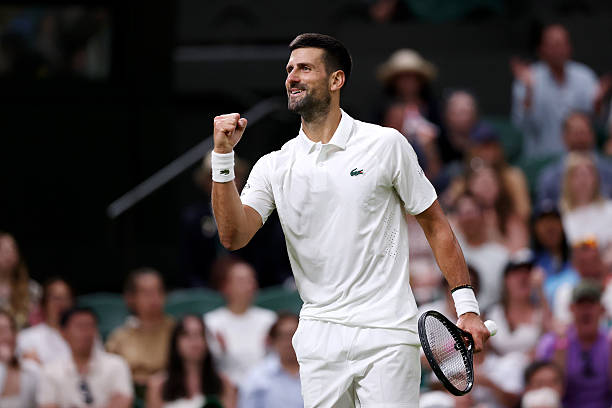 TheTennisLetter's tweet photo. Djokovic d. Yibing Wu 6-4 5-7 6-4 6-4

Novak gets through a tough opening match. He was tested today.

Only his 5th event of the year... didn't play a grass warm-up

Not too bad

🇷🇸 https://t.co/lCQ7nFBpqB