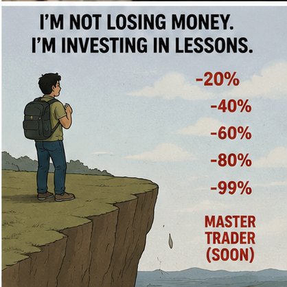 pingly_alert's tweet photo. I'm not losing money.

I'm just investing in expensive lessons.

Current progress:
✔️ Emotional damage
✔️ Unlimited patience
✔️ Character development

Still waiting for the profit arc. 😂

#Bitcoin #BTC #Crypto #CryptoMemes #CryptoTrading #Trading #Investing #HODL #BuyTheDip https://t.co/MWldJufZUu