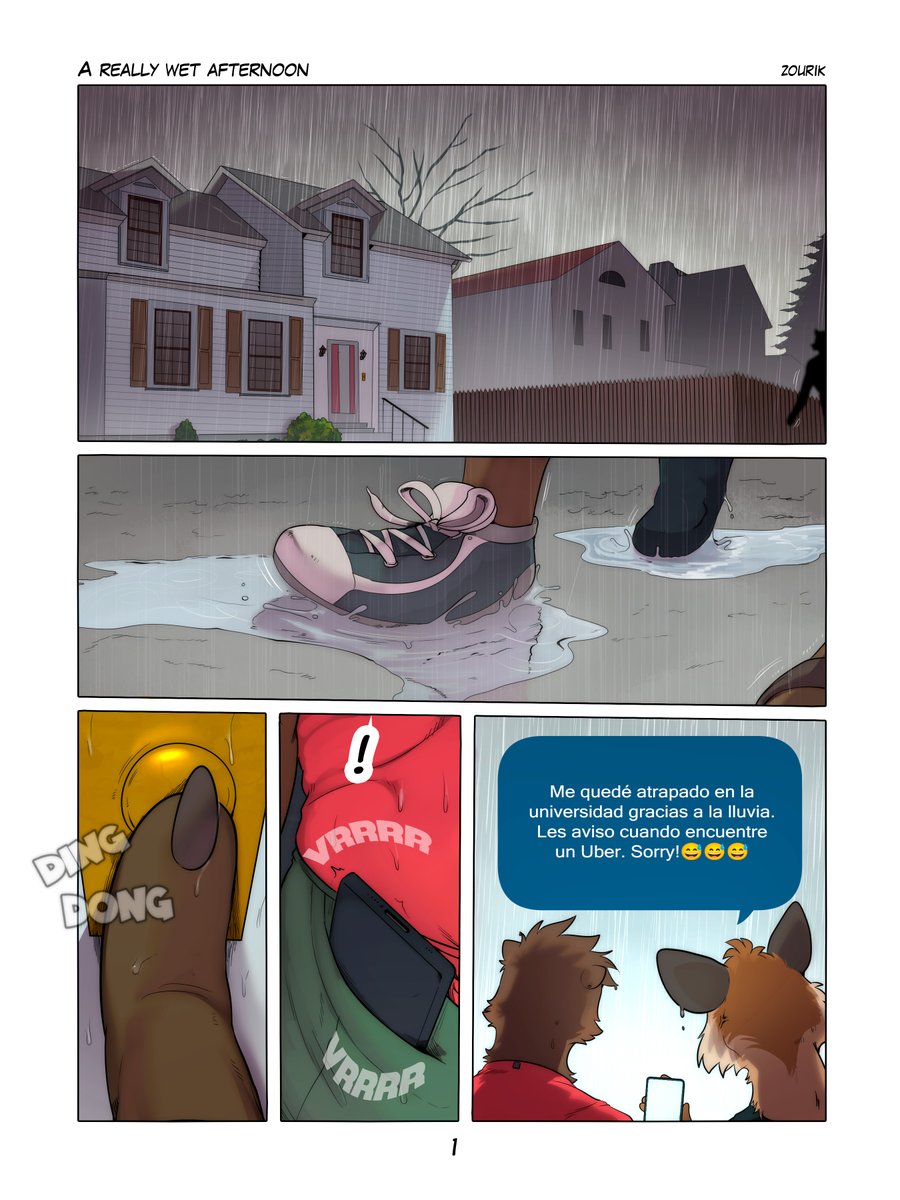 Zourik_'s tweet photo. “A Really Wet Afternoon!”
Cover + Page 1 (EN/ES)!

New comic that will be posted on mondays! You can see next pages on P &amp; SS sites!~ https://t.co/KjdxMieRND