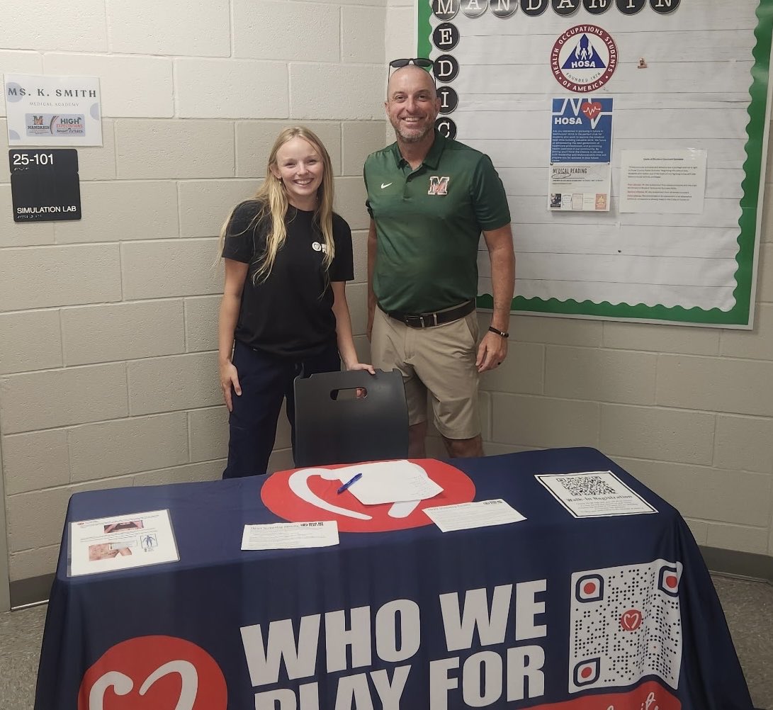 MHSsportszone's tweet photo. Huge thanks to our partners at @WHOWEPLAYFOR for coming out today to screen our student-athletes! Go, Mustangs! https://t.co/p3MuiDudbe