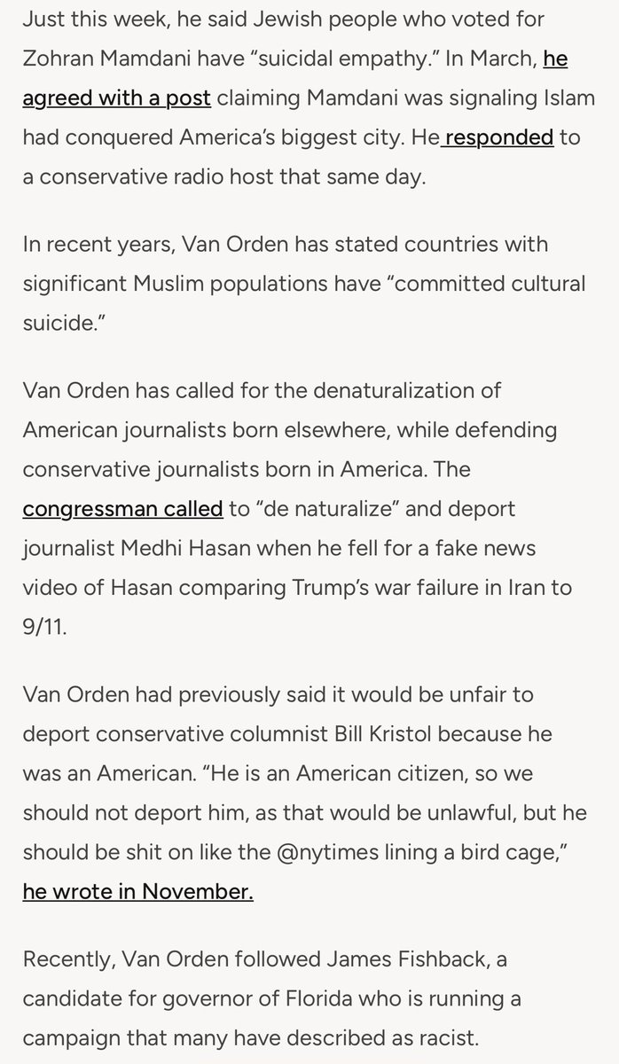 xhaleykingx's tweet photo. .@derrickvanorden’s Islamophobic and racist comments are absolutely disqualifying for a sitting member of Congress ⬇️⬇️⬇️

https://t.co/UVXUgT8NeA https://t.co/ztciZYURqX