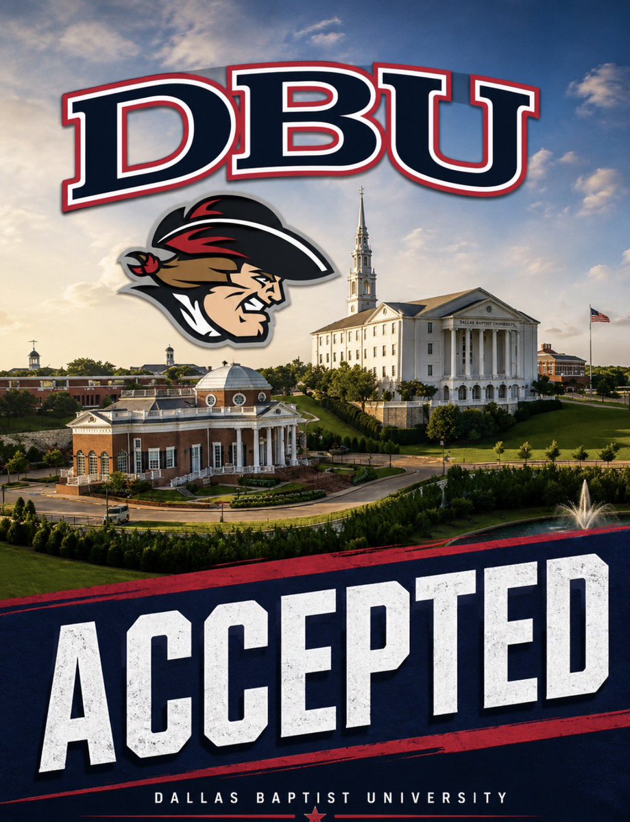 jensenstrelsky's tweet photo. It was great spending the day on campus at @DBUPatriots! Thank you to Coach Phillips and the entire staff for an incredible visit. I enjoyed learning about the program and seeing everything DBU has to offer. I’m also grateful to share that I’ve been accepted to Dallas Baptist University academically. Excited for what’s ahead!
@DBUXCTF 
@DBUAthletics 
@JeffPevehouse @pdeleon0214 @KrisPMoore11 

#AGTG #DBU #XC #TrackAndField #RecruitLorena #Attackthechallenge