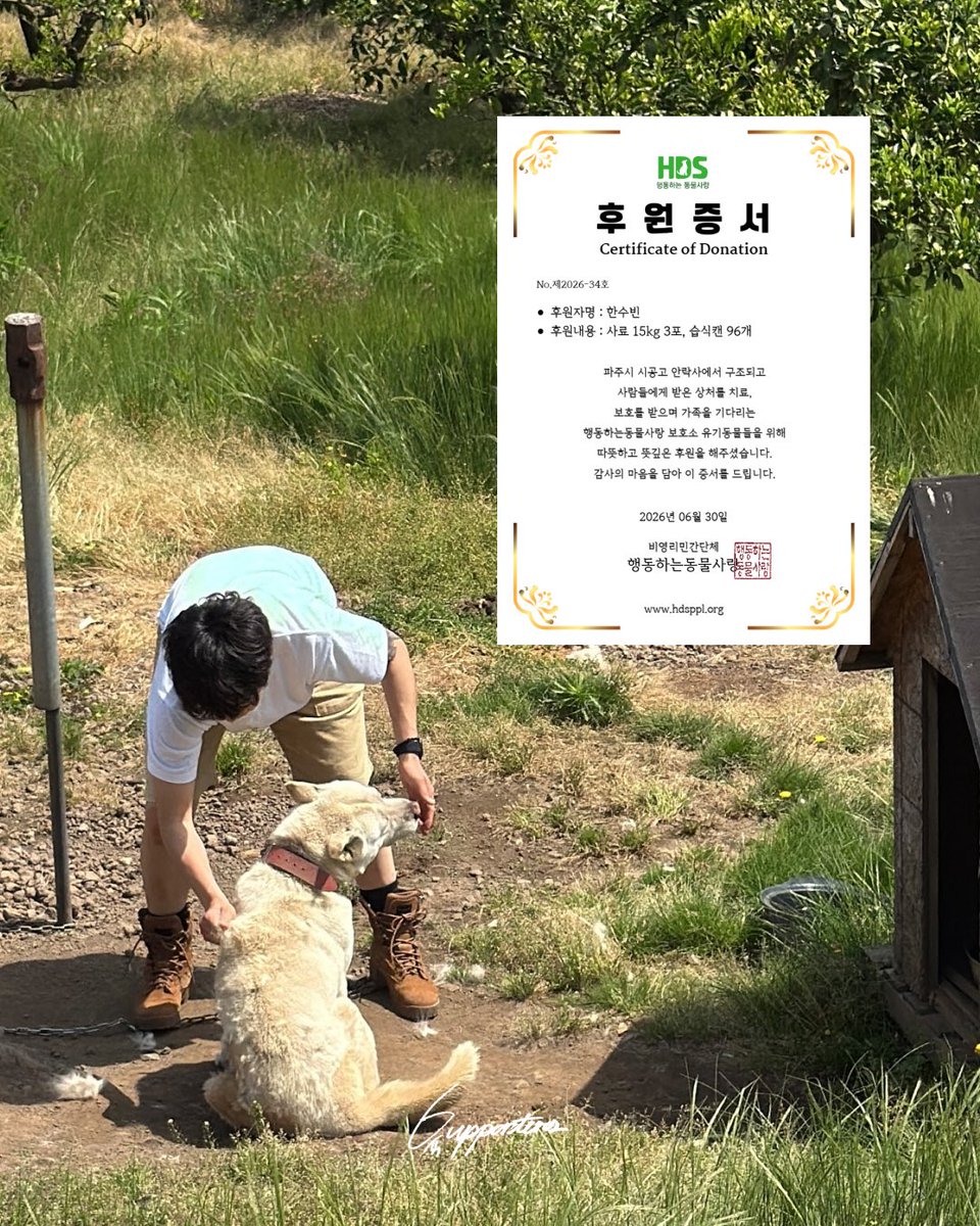 6upporters's tweet photo. 행동하는동물사랑은 유기 동물 구조와 보호, 입양 활동을 이어가는 비영리 민간단체입니다. 수빈님이 평소 보여주신 동물에 대한 애정과 본가에서 반려견들과 함께하는 삶을 반영해, 기부처로 선정하였습니다.

#강철부대W #강철부대W육군팀 #한수빈
#6upporters #onlyforteamroka https://t.co/E66yE31rEn