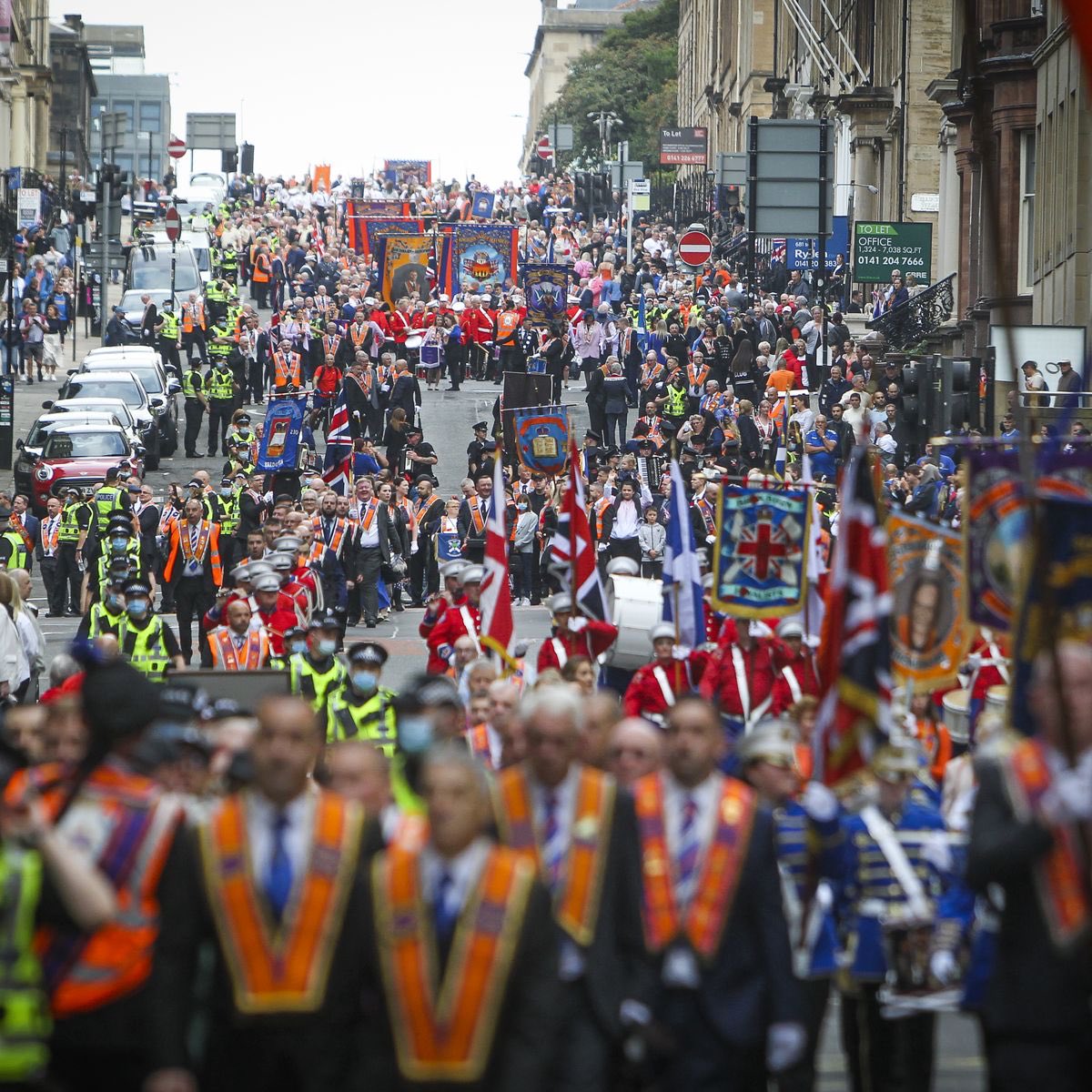 Sheilam19534814's tweet photo. STOP THE HOOLIGANS RAMPAGING THROUGH THE STREETS OF GLASGOW
And
ALL THE OTHER TOWNS and CITIES THEY CONTAMINATE with their POISONOUS ANTI CATHOLIC BIGOTRY

KEEP HATRED OFF OUR STREETS IN SCOTLAND 

#RancidRacistReform https://t.co/TU9AUqkDVC