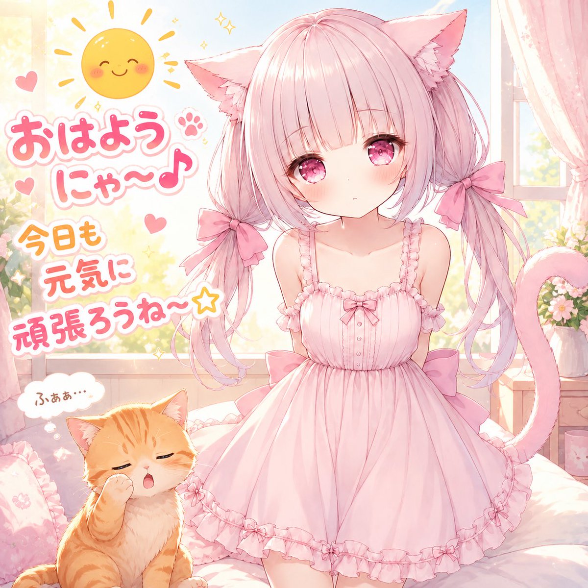 猫耳さんの日常 (Generative AI) おはようにゃ〜♪ 6月30日 火曜日
