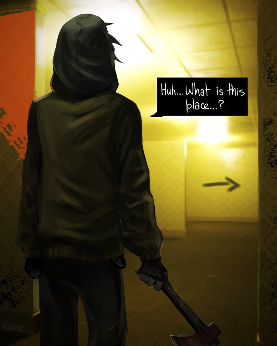 kkuutamoo's tweet photo. small lazy comic #ticcitobby #creepypasta #fanart #backrooms https://t.co/1I3sOqwRw7