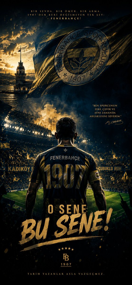delidivaneFB's tweet photo. Vazgeçmedik.
Unutmadık.
İnanmaktan hiç vazgeçmeyeceğiz.
O SENE BU SENE! 💛💙🔥
#Fenerbahçe #OSeneBuSene #ŞampiyonFenerbahçe #1907 #Kadıköy #FenerOl #TamYolİleri #YellowNavy https://t.co/I6P6Lsw94A