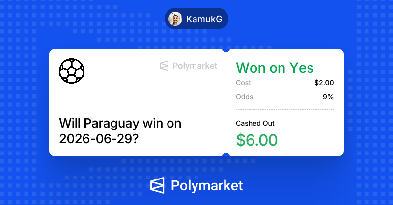 Tmatokni's tweet photo. I just won on @Polymarket. https://t.co/1D0Q3m9ILg https://t.co/wYGkktBsQe