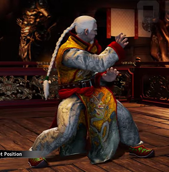 soakrates's tweet photo. the more I look at this, the more similar he seems to Lau as far as play style (and consequently, the less he seems like Lei Fei). in addition to the obvious stuff like the chokeslam, at 0:37 he seems to approach Cielo with what looks like Lau's kokei stance. https://t.co/7mHMqyTKY5