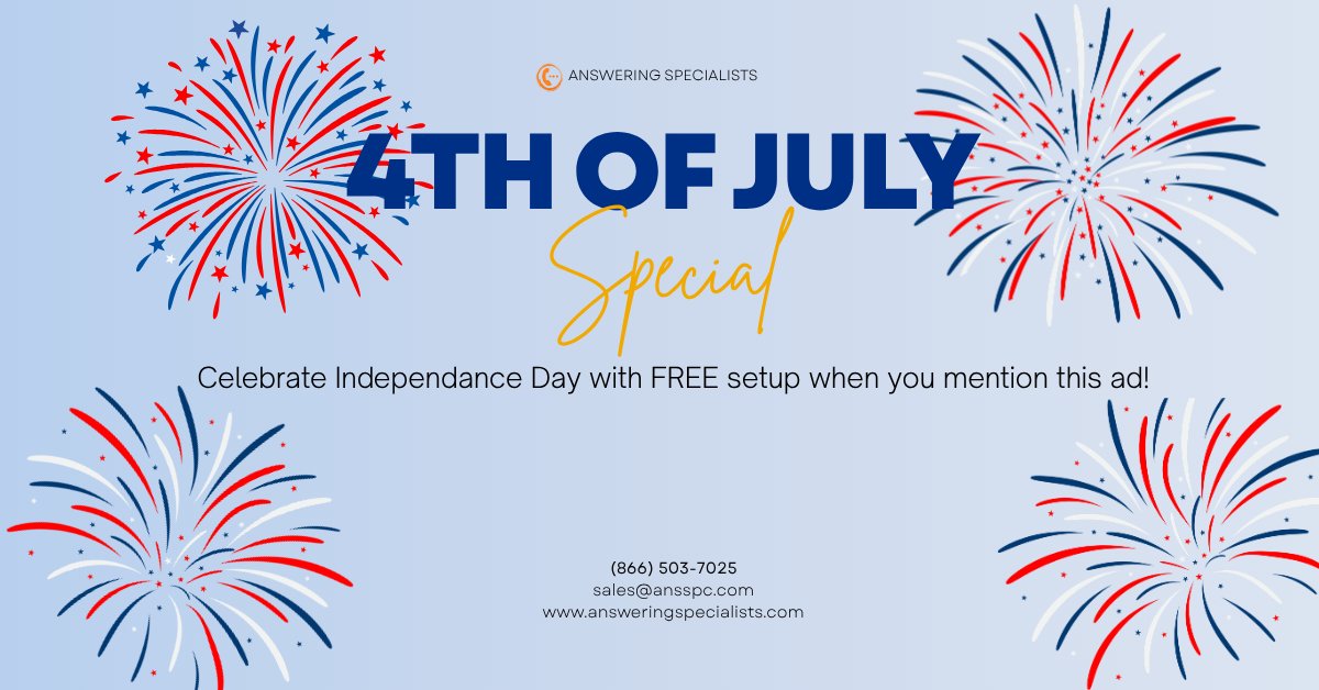 ansspc's tweet photo. We're celebrating the 4th for ALL of July! Mention this ad when you reach out to sales to waive your setup fee. https://t.co/LgyV8PlXB5