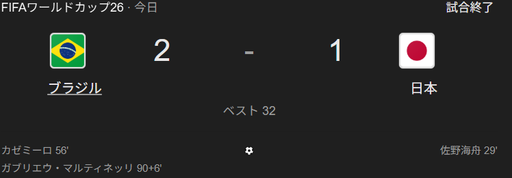 naibvude's tweet photo. ２時に日本VSブラジルは見れないので(テスト勉強中)
朝に起きてみたら１対２で負けてて結果だけで悔しかった。😂😢
でも、日本がブラジルに勝てそうだったのは��違いないから、４年後ブラジルと戦うことになったら勝ちましょう!!!! https://t.co/KTalclsfDC