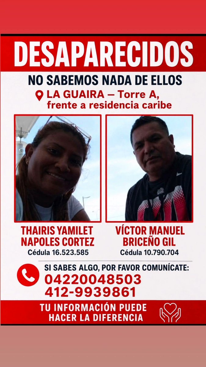 LizbAndrade's tweet photo. Thairis Nápoles
Ubicación: Bloque OPP 22, Torre A (Estructura colapsada). Sector Los Cocos/Playa Caribe, Caraballeda, Edo. La Guaira. Se solicita a los rescatistas, Protección Civil y cuerpos de rescate con escáneres térmicos/unidades K9 verificar en esta estructura.
#rescate https://t.co/2rNcxRq47T