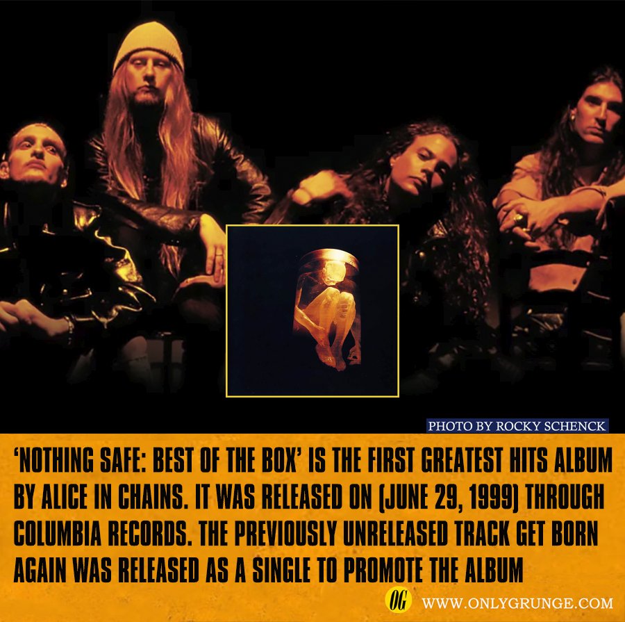OnlyGrunge1's tweet photo. 💿'Nothing Safe: Best of the Box' is the first greatest hits album by Alice in Chains, released on June 29, 1999 through Columbia Records.
https://t.co/LUi13tNB48
#aliceinchains #nothingtosafe #GetBornAgain #album https://t.co/JVOodeC0Vx
