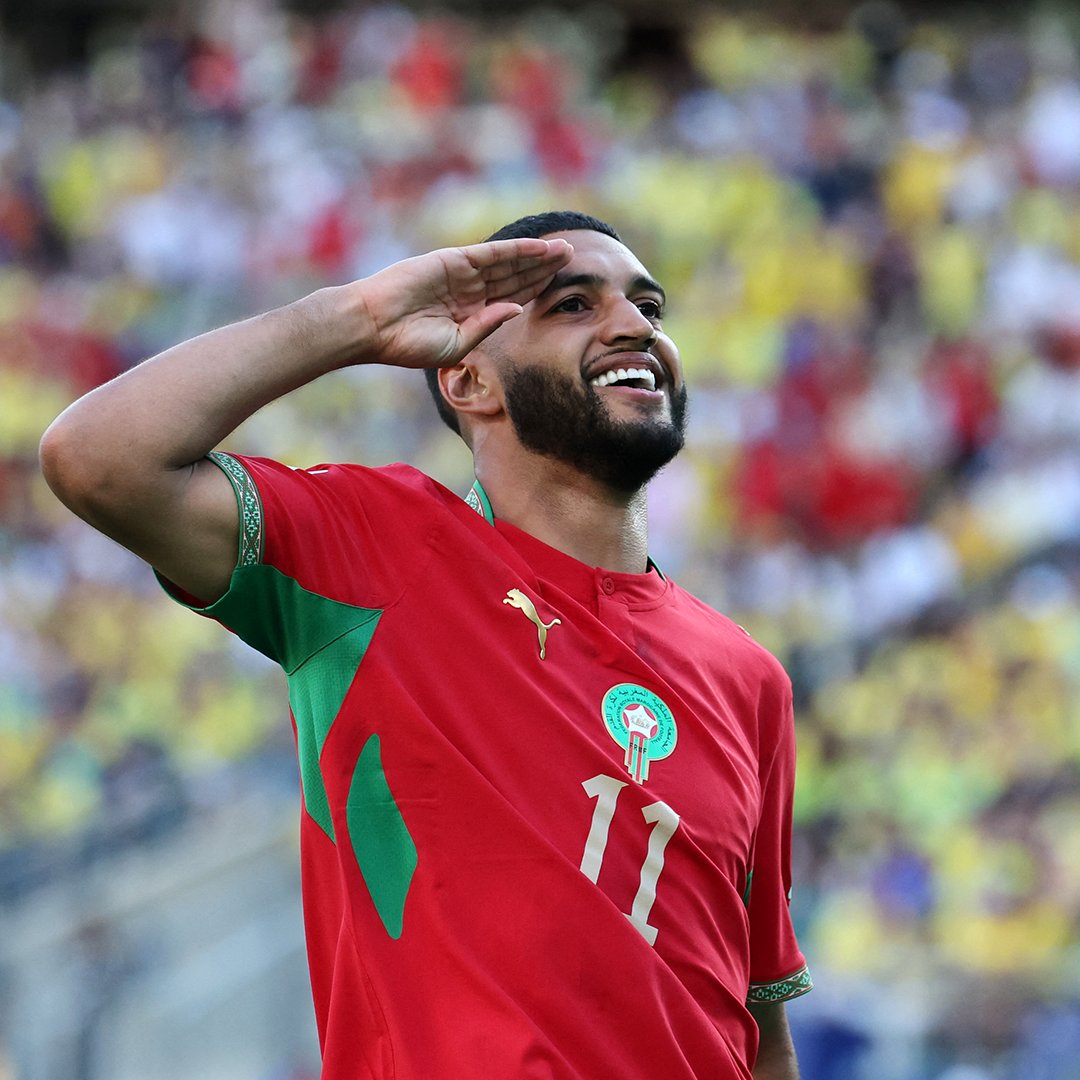 fifaworldcup_ar's tweet photo. حلم المغرب لم يُفارق صيباري 🇲🇦

#FIFAWorldCup