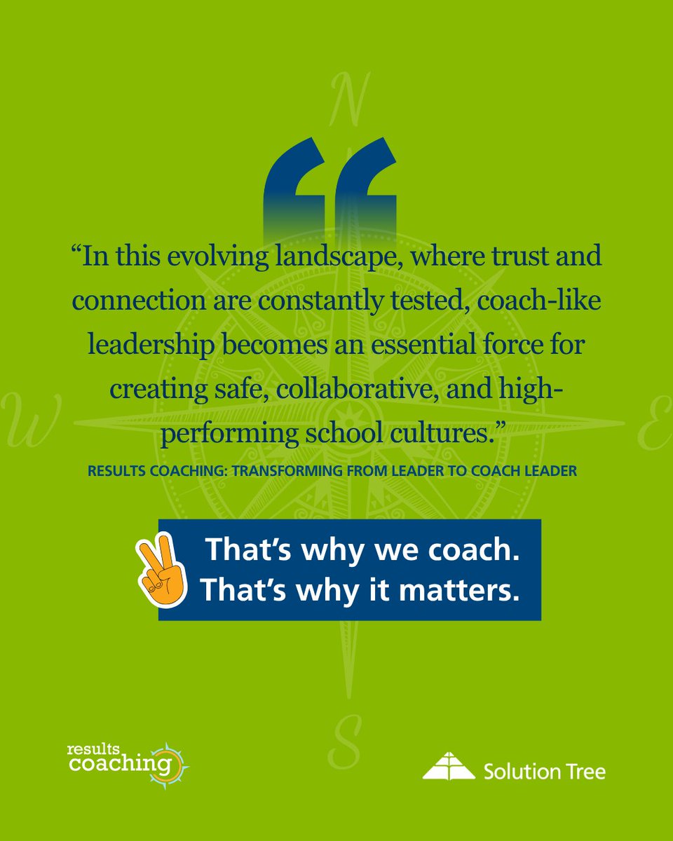 SolutionTree's tweet photo. From “I lead” to “We grow” — that’s the shift Results Coaching makes possible.
It turns coaching from a task into a shared direction.

🌟 Find your compass for collective growth →
🔗 https://t.co/4iABF6W1Gi https://t.co/hocdTH5El6