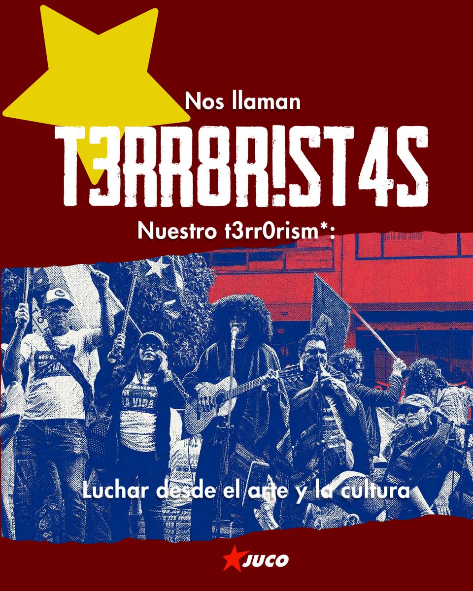 JUCOBTA's tweet photo. A lo que ellos llaman t3rr*rism0, nosotrxs le llamamos disciplina para la construcción de un mejor país. 🚩 https://t.co/35CuyzWRMa