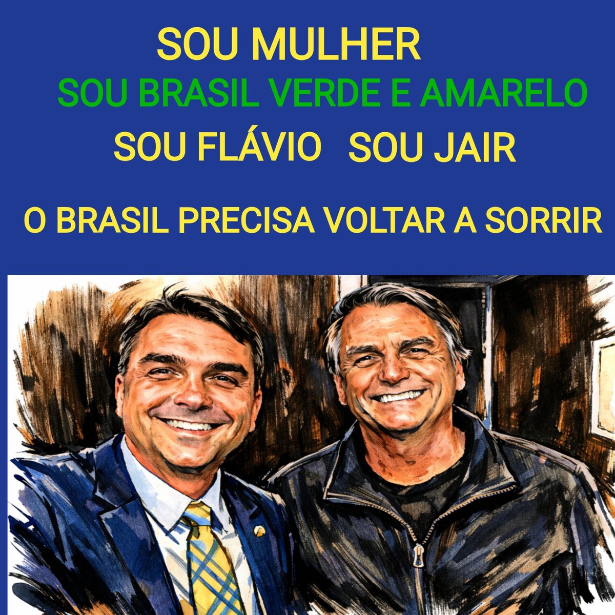 rose_friedmann's tweet photo. Sou Mulher 
Sou Flávio  
E Sou Jair !🇧🇷🇧🇷💚💚 https://t.co/SmPY1tFj01