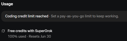 DreadedT's tweet photo. @techdevnotes Haven't been using grok build at all :P https://t.co/7mGh11ND1v